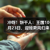 冲呀！饼干人：王国10月23日，迎接乘风归来的温暖雪花。（图1）
